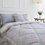 Aurora Semi-Micro Quilt | Korean-Made | Floral Design | All-Season Comfort | One-Piece Construction | Soft and Durable | Easy to Wash
