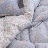 Aurora Semi-Micro Quilt | Korean-Made | Floral Design | All-Season Comfort | One-Piece Construction | Soft and Durable | Easy to Wash