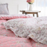 Aurora Semi-Micro Quilt | Korean-Made | Floral Design | All-Season Comfort | One-Piece Construction | Soft and Durable | Easy to Wash