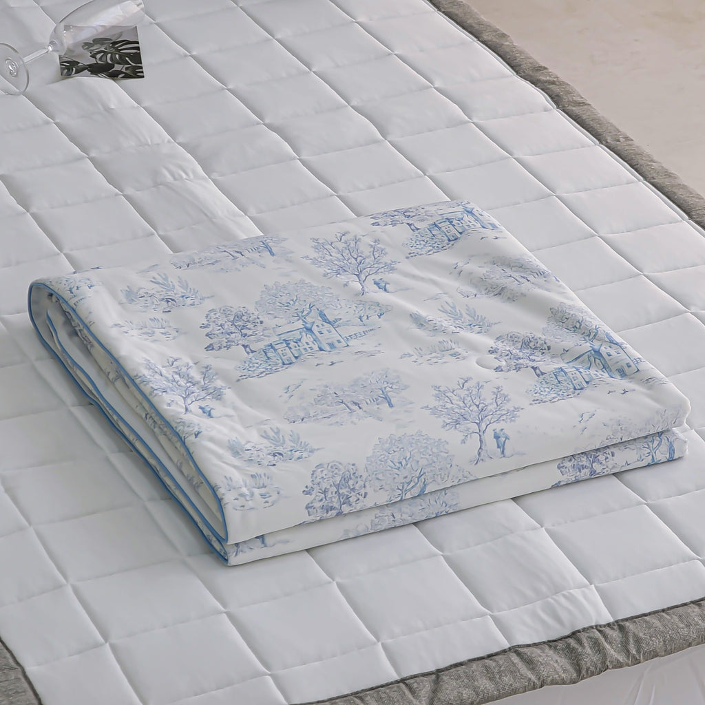 Scenery Cooling Summer Quilt / Landscape Cooling Blanket / Summer Lightweight Blanket / Cool Touch Throw Blanket / Breathable Summer Bedding / Scenery Cooling Cover