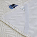 Yarn-Dyed Fitted Cooling Bed Pad / Huvis Cooling Fabric / Polyethylene Polyester Blend / Summer Cooling Material / Breathable Cooling Textile / Lightweight Cool Touch Fabric