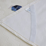 Yarn-Dyed Fitted Cooling Bed Pad / Huvis Cooling Fabric / Polyethylene Polyester Blend / Summer Cooling Material / Breathable Cooling Textile / Lightweight Cool Touch Fabric