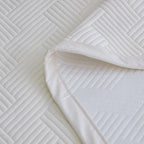 Yarn-Dyed Fitted Cooling Bed Pad / Huvis Cooling Fabric / Polyethylene Polyester Blend / Summer Cooling Material / Breathable Cooling Textile / Lightweight Cool Touch Fabric