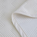 Yarn-Dyed Fitted Cooling Bed Pad / Huvis Cooling Fabric / Polyethylene Polyester Blend / Summer Cooling Material / Breathable Cooling Textile / Lightweight Cool Touch Fabric