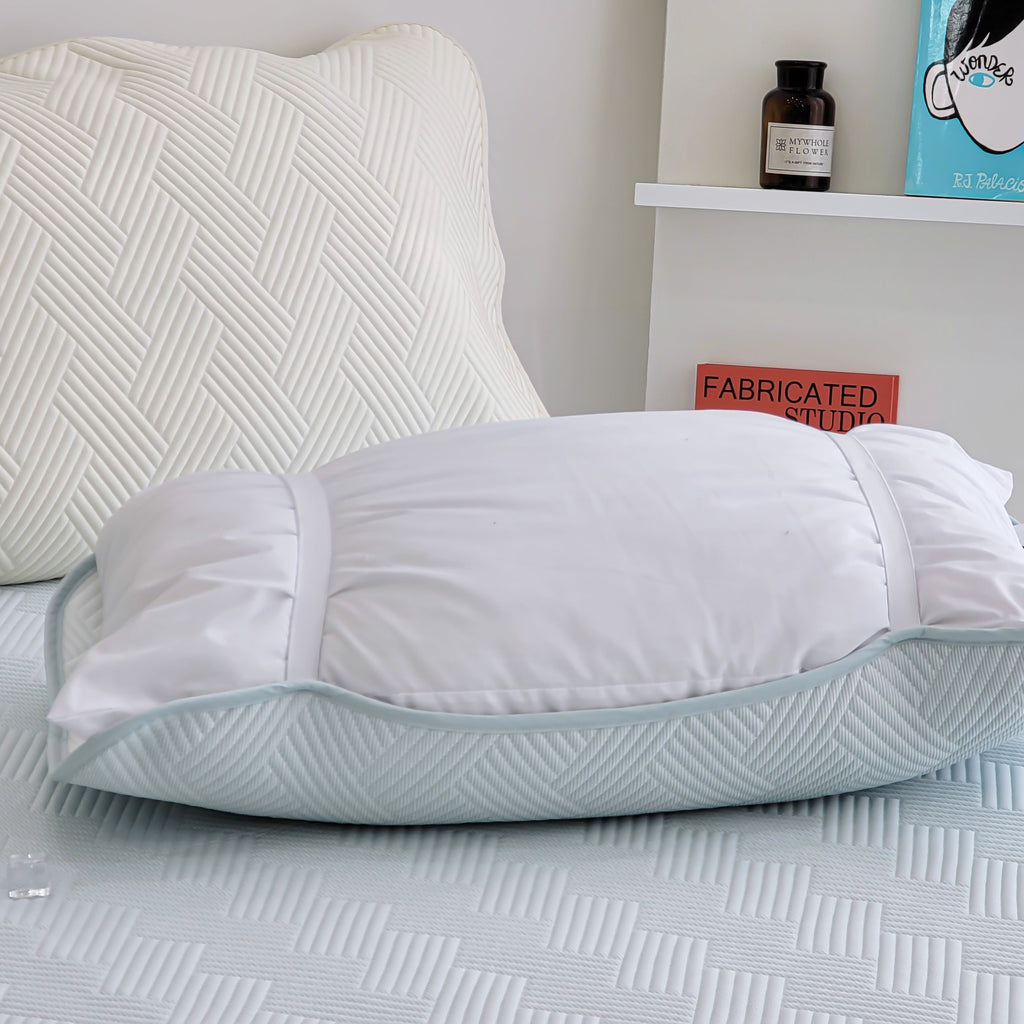 Yarn-Dyed Fitted Cooling Bed Pad / Huvis Cooling Fabric / Polyethylene Polyester Blend / Summer Cooling Material / Breathable Cooling Textile / Lightweight Cool Touch Fabric