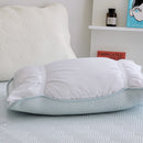 Yarn-Dyed Fitted Cooling Bed Pad / Huvis Cooling Fabric / Polyethylene Polyester Blend / Summer Cooling Material / Breathable Cooling Textile / Lightweight Cool Touch Fabric