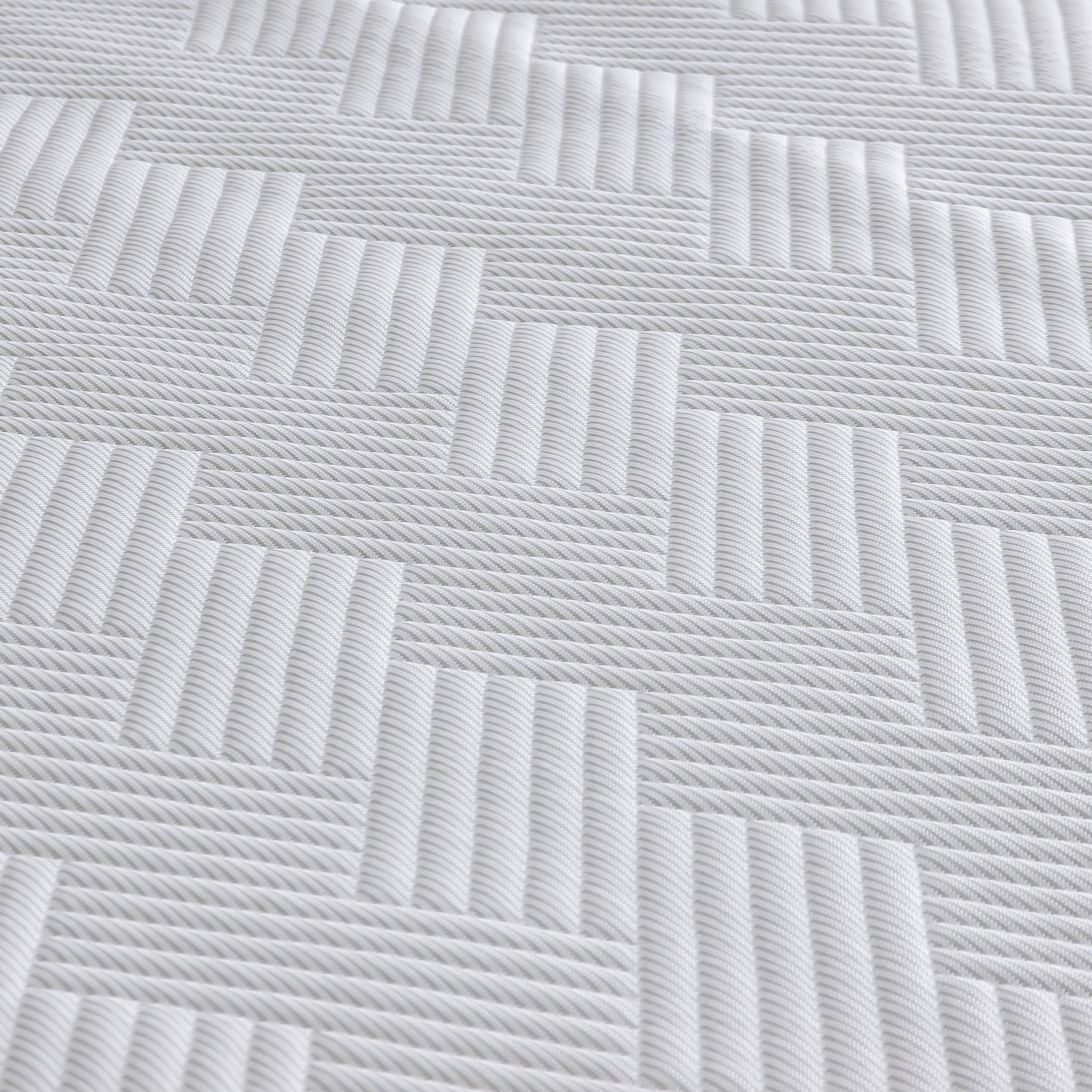 Yarn-Dyed Fitted Cooling Bed Pad / Huvis Cooling Fabric / Polyethylene Polyester Blend / Summer Cooling Material / Breathable Cooling Textile / Lightweight Cool Touch Fabric