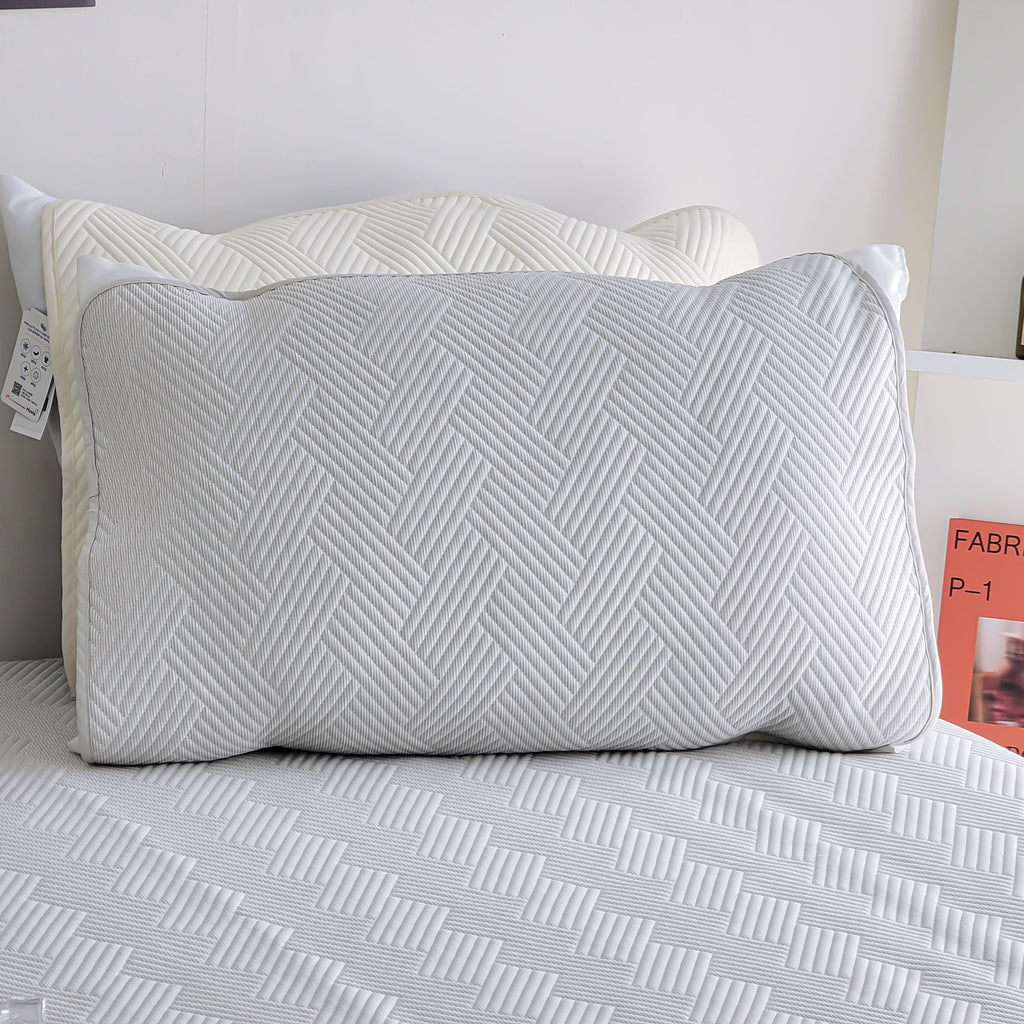 Yarn-Dyed Fitted Cooling Bed Pad / Huvis Cooling Fabric / Polyethylene Polyester Blend / Summer Cooling Material / Breathable Cooling Textile / Lightweight Cool Touch Fabric