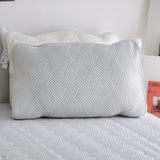 Yarn-Dyed Fitted Cooling Bed Pad / Huvis Cooling Fabric / Polyethylene Polyester Blend / Summer Cooling Material / Breathable Cooling Textile / Lightweight Cool Touch Fabric