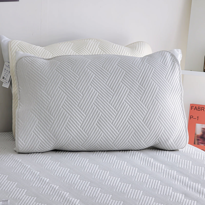 Yarn-Dyed Fitted Cooling Bed Pad / Huvis Cooling Fabric / Polyethylene Polyester Blend / Summer Cooling Material / Breathable Cooling Textile / Lightweight Cool Touch Fabric