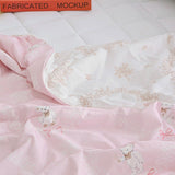 Ante Cooling Summer Quilt / Cooling Summer Blanket / Cute Bear Design Bedding / Cool-Touch Sleep Comforter / Temperature-Lowering Quilt / Adorable Bear Cooling Blanket