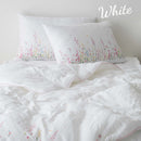 Wedding Quilt / Wedding Bedding Set / Floral Pattern Quilt / Romantic Bedroom Decor / Soft White Comforter / Elegant Bridal Gift