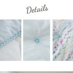 Wedding Quilt / Wedding Bedding Set / Floral Pattern Quilt / Romantic Bedroom Decor / Soft White Comforter / Elegant Bridal Gift