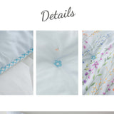 Wedding Quilt / Wedding Bedding Set / Floral Pattern Quilt / Romantic Bedroom Decor / Soft White Comforter / Elegant Bridal Gift