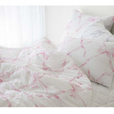 Marnie Spread Quilt / 100% Modal Fabric / Ribbon Pattern Design / Soft and Luxurious Touch / Allergy Care Bedding / Elegant Pastel Colors