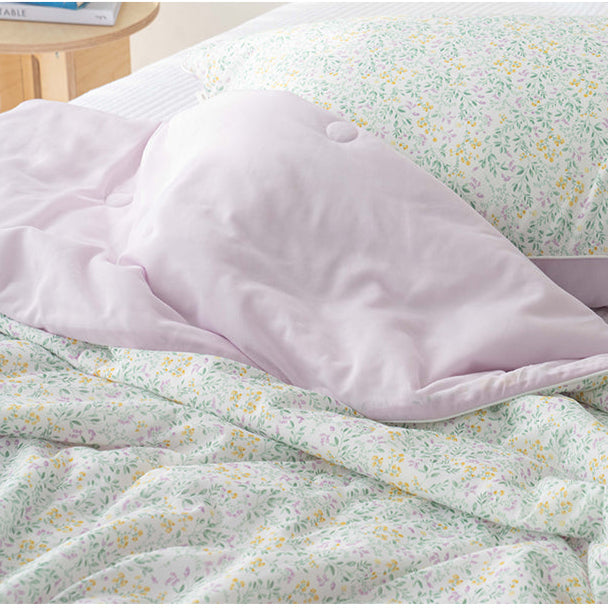 Flower Cooling Quilt /Flower Cooling Quilt / Floral Summer Blanket / Lightweight Cooling Comforter / Breathable Floral Bedding / Soft Cooling Quilt