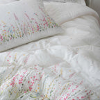 Wedding Quilt / Wedding Bedding Set / Floral Pattern Quilt / Romantic Bedroom Decor / Soft White Comforter / Elegant Bridal Gift