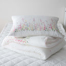 Wedding Quilt / Wedding Bedding Set / Floral Pattern Quilt / Romantic Bedroom Decor / Soft White Comforter / Elegant Bridal Gift
