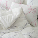 Marnie Spread Quilt / 100% Modal Fabric / Ribbon Pattern Design / Soft and Luxurious Touch / Allergy Care Bedding / Elegant Pastel Colors