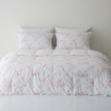 Marnie Spread Quilt / 100% Modal Fabric / Ribbon Pattern Design / Soft and Luxurious Touch / Allergy Care Bedding / Elegant Pastel Colors