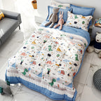 hello dino quilt | soft & cozy modal blanket | ultra-soft kids bedding | premium modal quilt | breathable & lightweight comforter