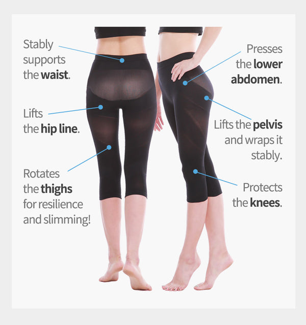 Nee Tights for Women - Patented Functional Knee Length Leggings