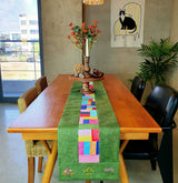 Premium Traditional Patchwork Flower Embroidery Table Runner