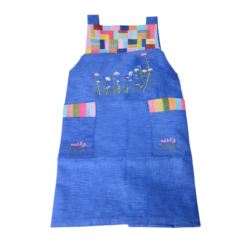 Premium Traditional Square patchwork Flower embroidery dress Apron